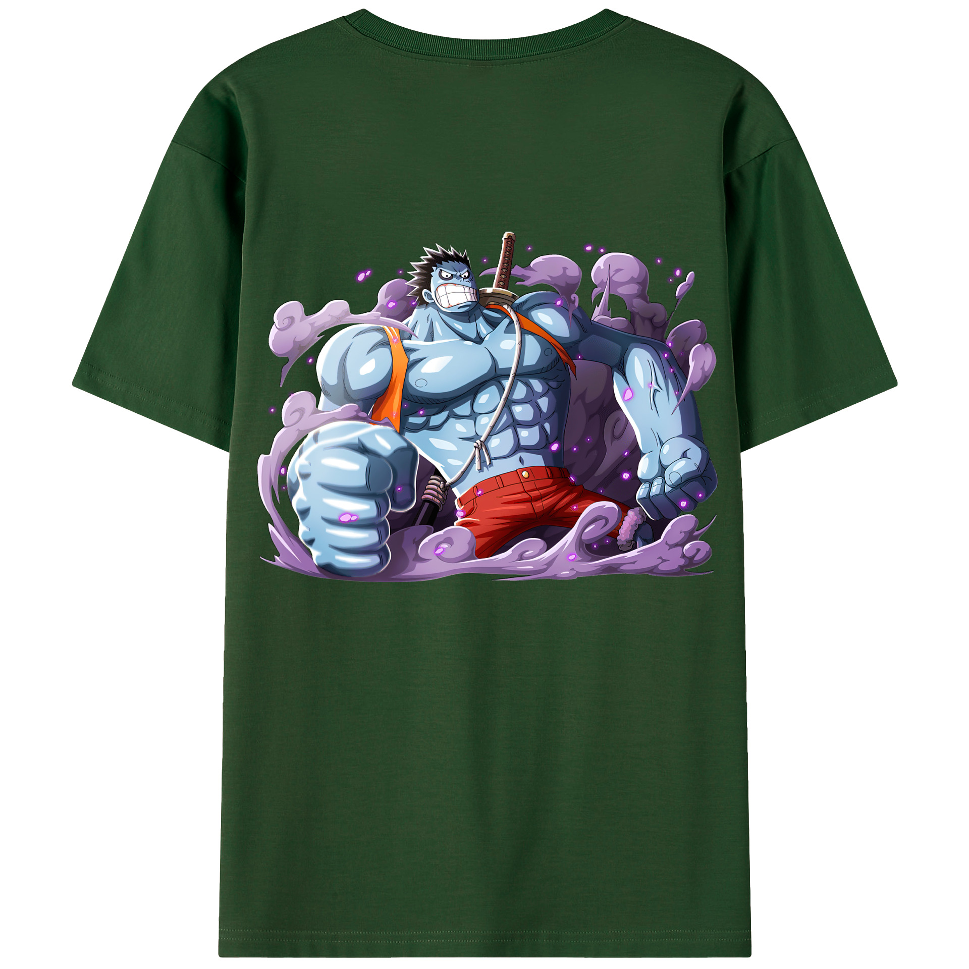 ワンピース モンキー・D・ルフィ ONE PIECE Monkey D. Luffy 綿100％半袖Tシャツ（背面プリント）
